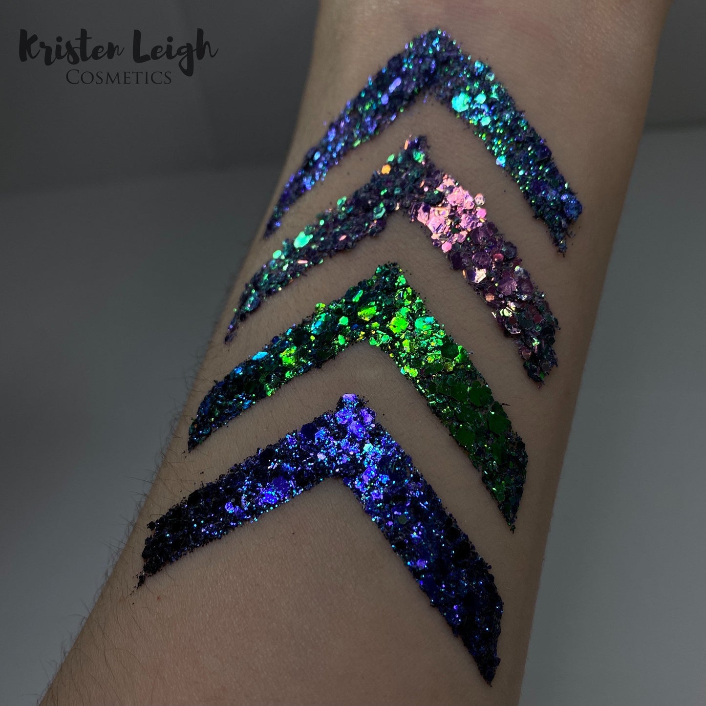 Large Particle/ Chunky Multichrome Glitter Gels