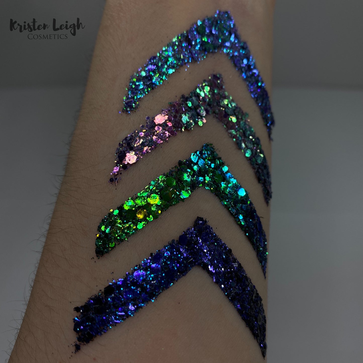 Large Particle/ Chunky Multichrome Glitter Gels