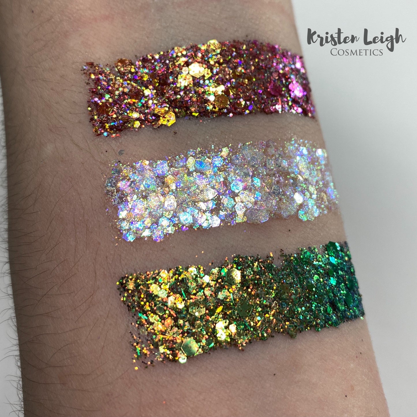 Large Particle/ Chunky Multichrome Glitter Gels